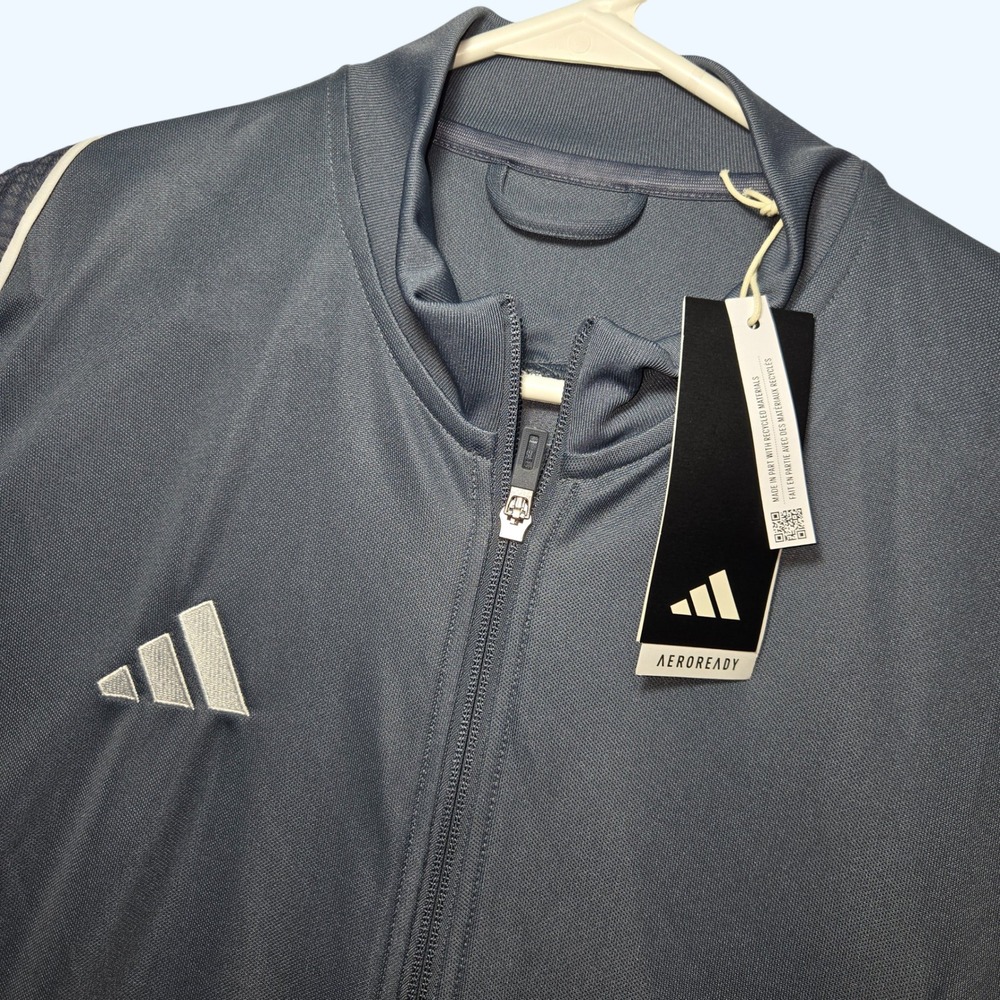NEW Adidas Tiro 23 League Training Jacket Mens Medium Tall Grey HS3504 Aeroready